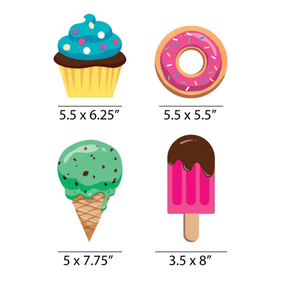 Big Dot of Happiness Sweet Shoppe - Donut, Ice Cream and Cupcake Decorations DIY Candy and Bakery Birthday Party or Baby Shower Essentials - Set of 20 {7}