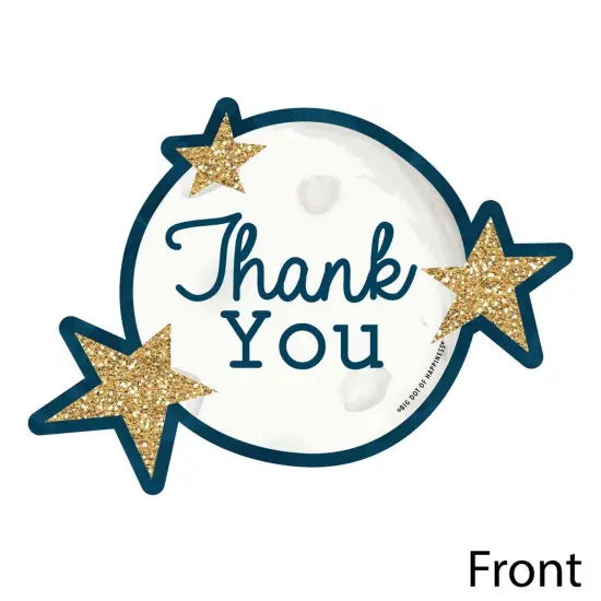 Big Dot of Happiness Twinkle Twinkle Little Star - Shaped Thank You Cards - Baby Shower or Birthday Party Thank You Cards with Envelopes - Set of 12 {4}
