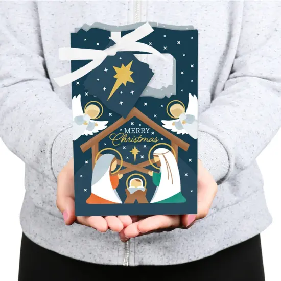 Big Dot of Happiness Holy Nativity - Manger Scene Religious Christmas Favor Boxes - Set of 12 {6}