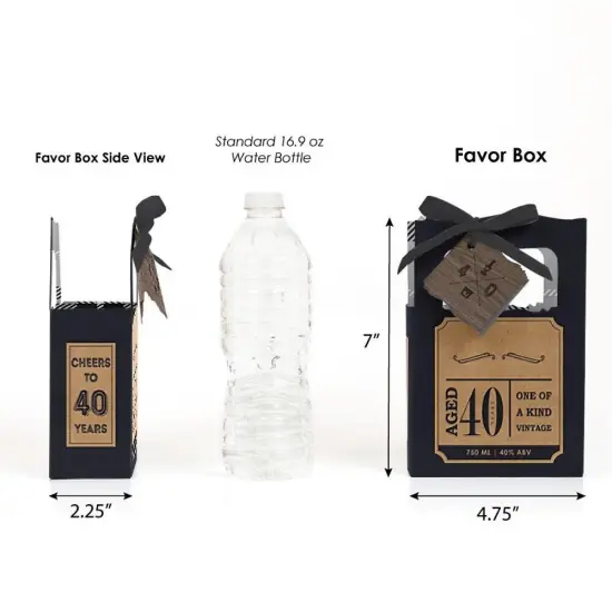 Big Dot of Happiness 40th Milestone Birthday - Party Favor Boxes - Set of 12 {3}