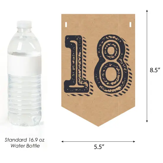 Big Dot of Happiness 18th Milestone Birthday - Birthday Party Bunting Banner - Vintage Party Decorations - Happy Birthday {3}