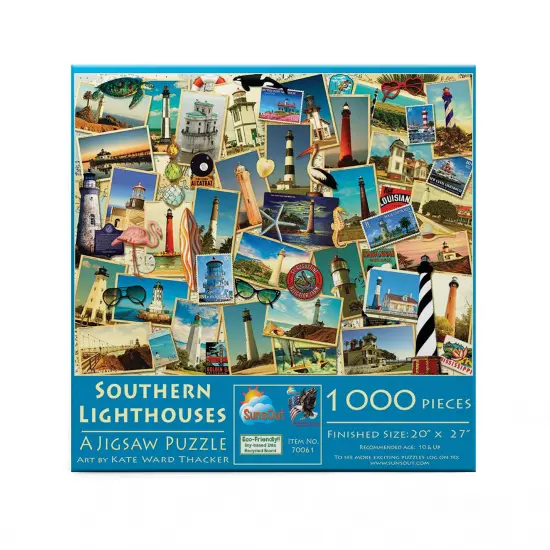 Sunsout Southern Lighthouses 1000 pc Jigsaw Puzzle 70061 {4}