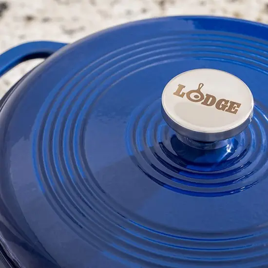 Lodge Enameled 6qt Dutch Oven - Indigo Blue {6}
