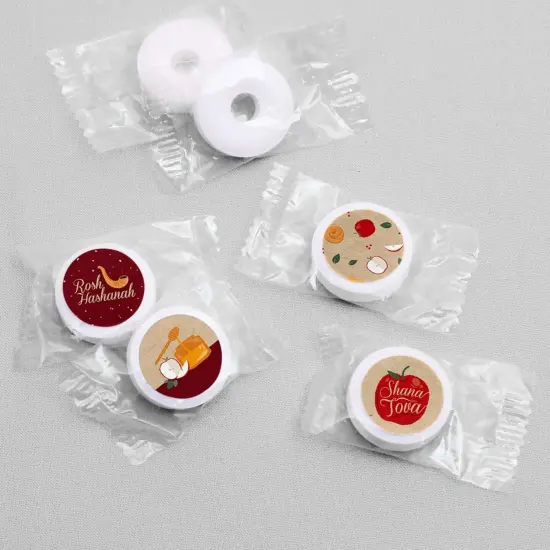 Big Dot of Happiness Rosh Hashanah - New Year Round Candy Sticker Favors - Labels Fits Chocolate Candy (1 sheet of 108) {4}