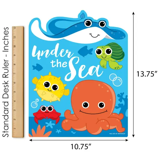 Big Dot of Happiness Under the Sea Critters - Outdoor Lawn Sign - Baby Shower or Birthday Party Yard Sign - 1 Piece {6}