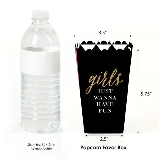 Big Dot of Happiness Girls Night Out - Bachelorette Party Favor Popcorn Treat Boxes - Set of 12 {3}