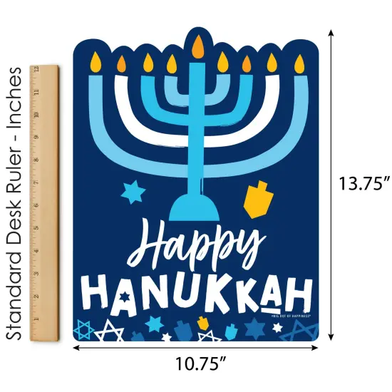 Big Dot of Happiness Hanukkah Menorah - Outdoor Lawn Sign - Chanukah Holiday Party Yard Sign - 1 Piece {6}