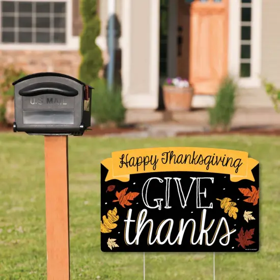 Big Dot of Happiness Give Thanks - Thanksgiving Party Yard Sign Lawn Decorations - Happy Thanksgiving Party Yardy Sign {3}