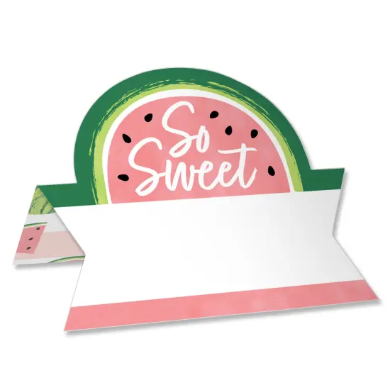 Big Dot of Happiness Sweet Watermelon - Fruit Party Tent Buffet Card - Table Setting Name Place Cards - Set of 24 {1}