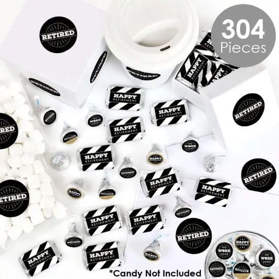 Big Dot of Happiness Happy Retirement - Retirement Party Candy Favor Sticker Kit - 304 Pieces {3}