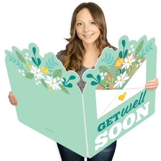 Big Dot of Happiness Get Well Soon - Thinking of You Giant Greeting Card - Big Shaped Jumborific Card {1}