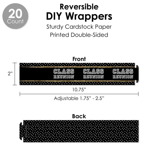 Big Dot of Happiness Reunited - School Class Reunion Party Favors and Cupcake Kit - Fabulous Favor Party Pack - 100 Pieces {4}