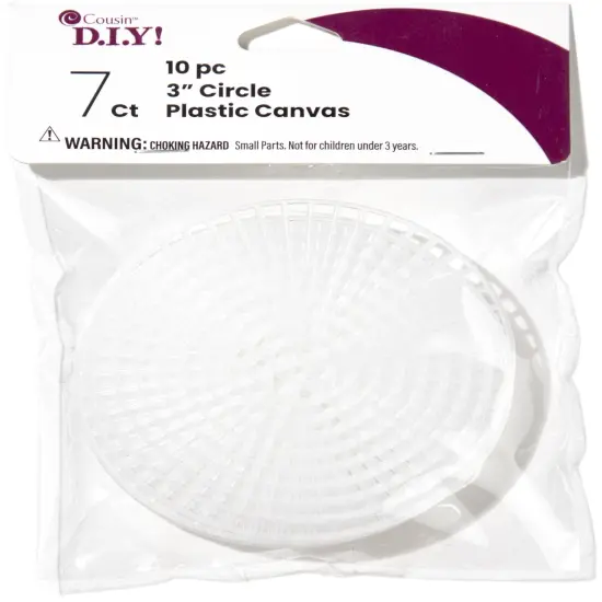 CousinDIY Clear Plastic Canvas Shape - 3" Circles, 10 pack {1}