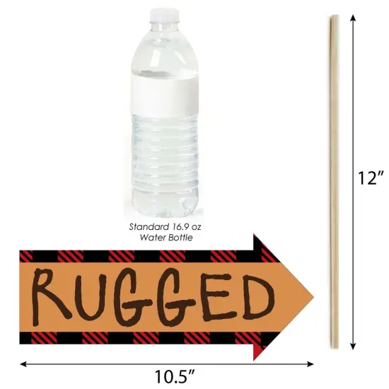 Big Dot of Happiness Funny Lumberjack - Channel the Flannel - Buffalo Plaid Photo Booth Props Kit - 10 Piece {4}