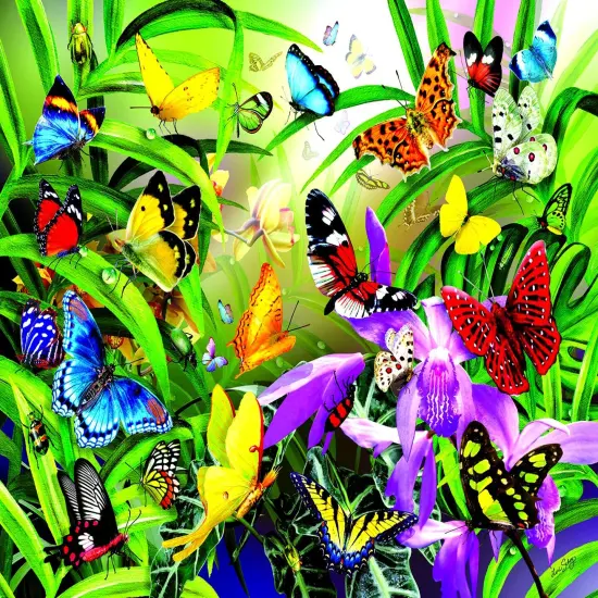 Sunsout Tropical Butterflies 1000 pc Jigsaw Puzzle 34867 {1}