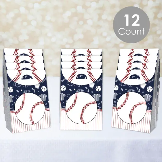 Big Dot of Happiness Batter Up - Baseball - Baby Shower or Birthday Gift Favor Bags - Party Goodie Boxes - Set of 12 {3}