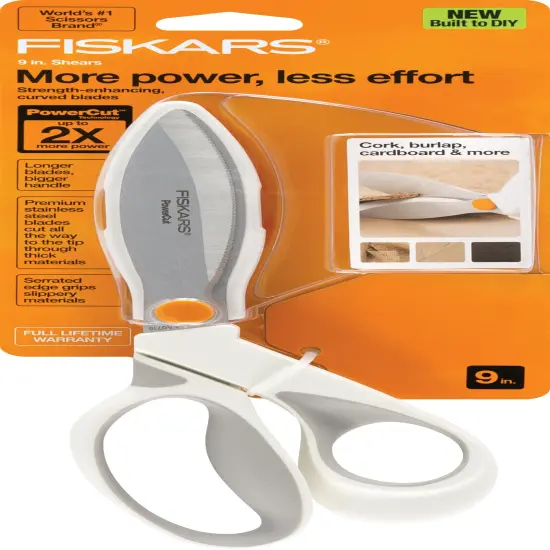 Fiskars Built to DIY Softgrip PowerCut Shears-9" {1}