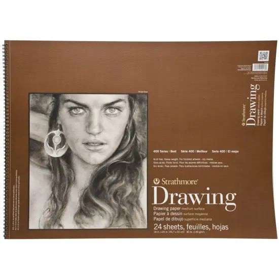 Strathmore Medium Drawing Spiral Paper Pad 18"X24"-24 Sheets {1}
