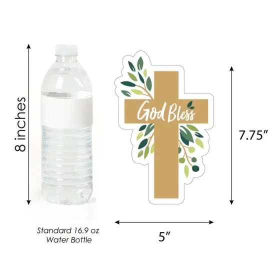 Big Dot of Happiness Elegant Cross - Decorations DIY Religious Party Essentials - Set of 20 {6}