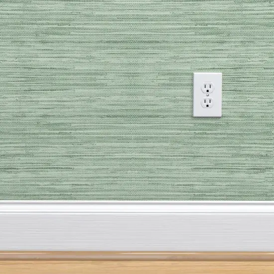 Pre-Pasted Wallpaper 2FT Wide Sage Green Simple Coastal Nautical Neutral Custom Pre-pasted Wallpaper by Spoonflower {4}