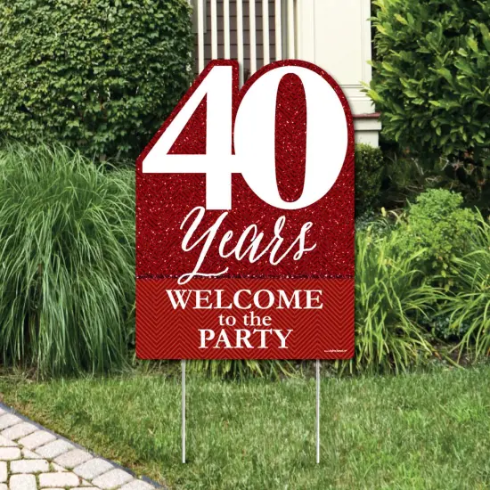 Big Dot of Happiness We Still Do - 40th Wedding Anniversary - Party Decorations - Anniversary Party Welcome Yard Sign {1}