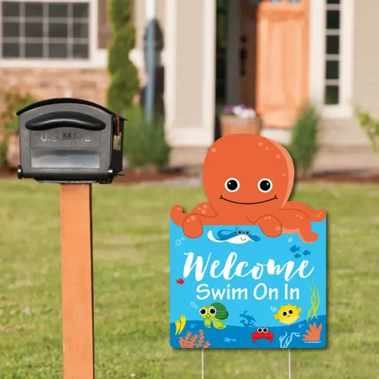 Big Dot of Happiness Under the Sea Critters - Party Decorations - Birthday Party or Baby Shower Welcome Yard Sign {3}