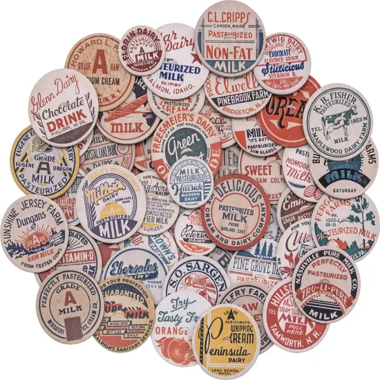 Idea-Ology Chipboard Milk Caps 50/Pkg-Assorted Sizes {2}