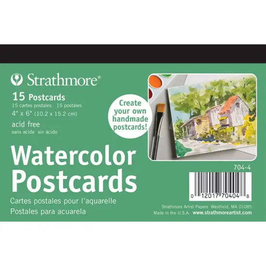 Strathmore Watercolor Postcard Paper Pad 4"X6"-15/Pkg {1}