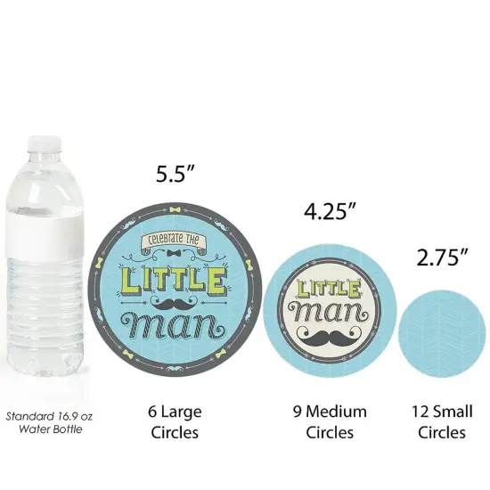 Big Dot of Happiness Dashing Little Man Mustache Party - Baby Shower or Birthday Party Giant Circle Confetti - Party D&eacute;cor - Large Confetti 27 Count {4}