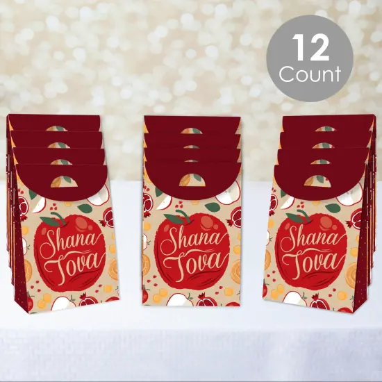Big Dot of Happiness Rosh Hashanah - New Year Gift Favor Bags - Party Goodie Boxes - Set of 12 {3}