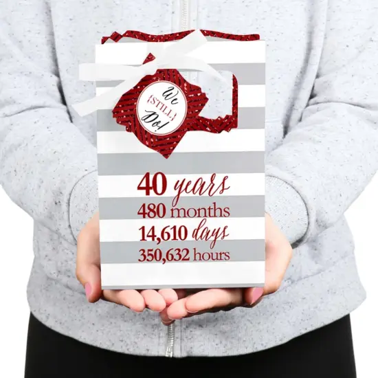 Big Dot of Happiness We Still Do - 40th Wedding Anniversary Party Favor Boxes - Set of 12 {6}