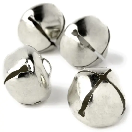 CousinDIY Jingle Bells 1.375" 4/Pkg-Silver {4}