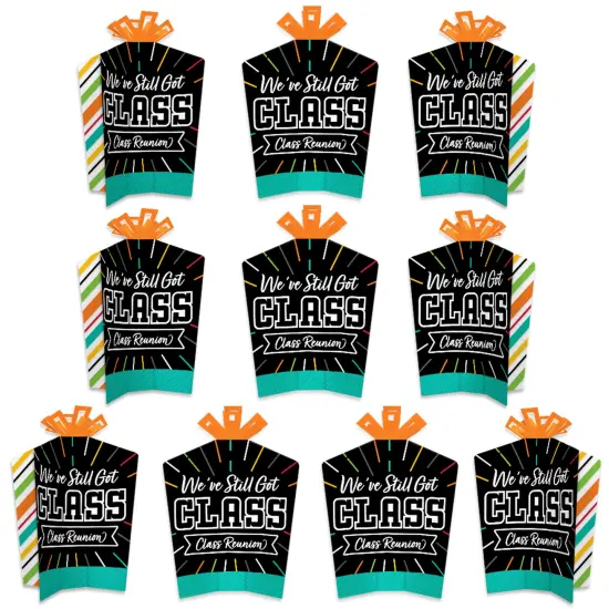 Big Dot of Happiness Still Got Class - Table Decorations - High School Reunion Party Fold and Flare Centerpieces - 10 Count {1}
