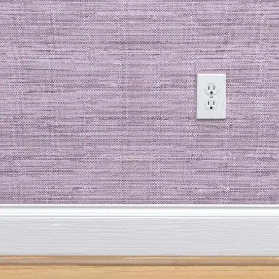 Peel & Stick Wallpaper 2FT Wide Soft Lavender Lilac Violet Grasscloth Look Faux Texture Custom Removable Wallpaper by Spoonflower {4}