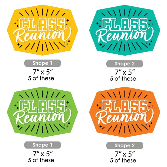 Big Dot of Happiness Still Got Class - Decorations DIY High School Reunion Party Essentials - Set of 20 {7}