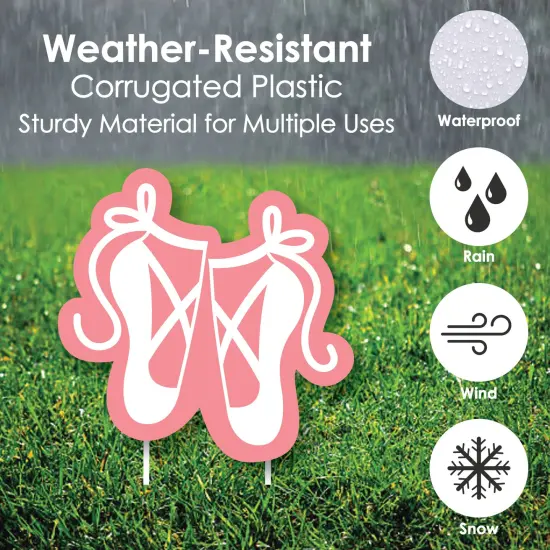 Big Dot of Happiness Tutu Cute Ballerina - Ballet Shoes Lawn Decorations - Outdoor Ballet Birthday Party or Baby Shower Yard Decorations - 10 Piece {6}