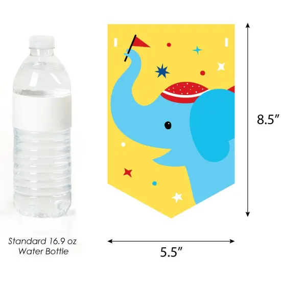 Big Dot of Happiness Carnival - Step Right Up Circus - Carnival Themed Baby Shower Bunting Banner - Party Decorations - Welcome Baby {3}