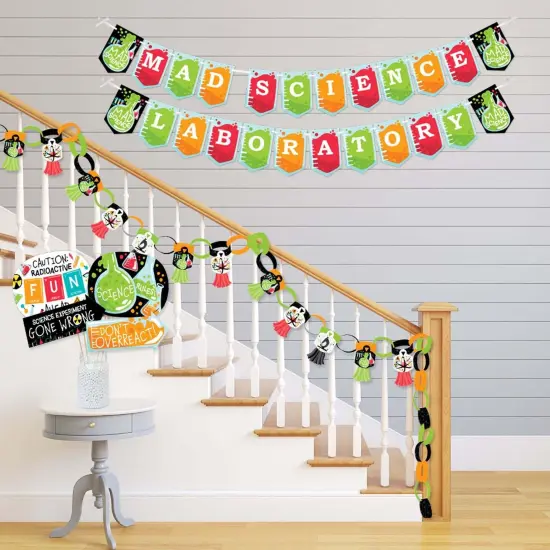 Big Dot of Happiness Scientist Lab - Banner and Photo Booth Decorations - Baby Shower or Birthday Party Supplies Kit - Doterrific Bundle {4}