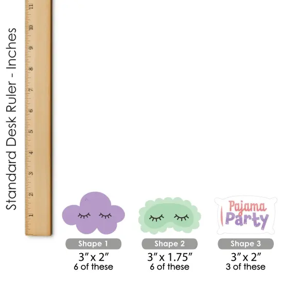 Big Dot of Happiness Pajama Slumber Party - DIY Shaped Girls Sleepover Birthday Party Cut-Outs - 24 Count {6}