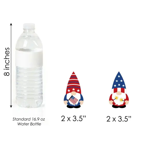 Big Dot of Happiness Patriotic Gnomes - DIY Shaped Memorial Day, 4th of July and Labor Day Gnome Party Cut-Outs - 24 Count {7}