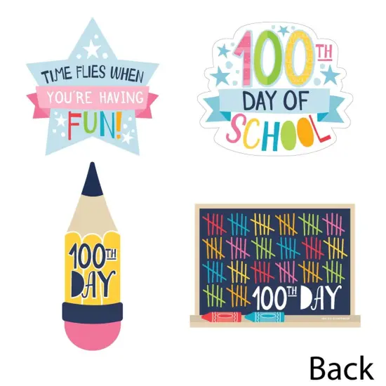Big Dot of Happiness Happy 100th Day of School - Pencil, Chalkboard and Star Decorations DIY 100 Days Party Essentials - Set of 20 {4}