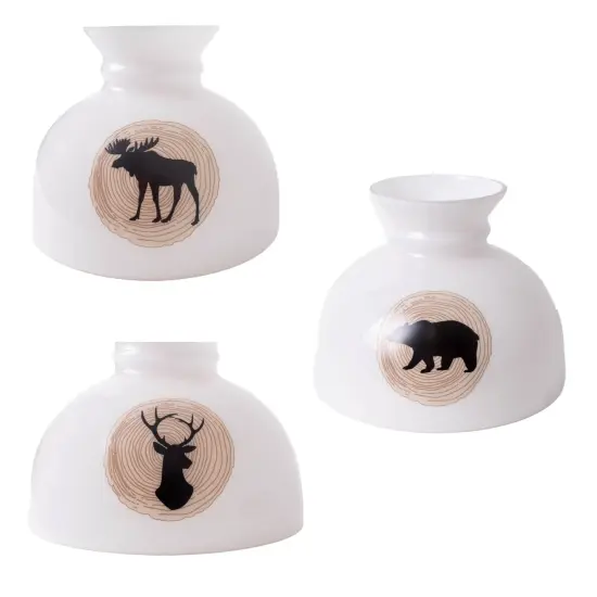 Aladdin Oil Lamp Shade - Student Design Glass Lampshade with 10 Inch Base Fitter {2}