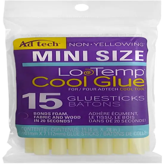 Ad Tech Ultra Low-Temp Cool Glue Mini Glue Sticks 15/Pkg-.28"X4" {1}