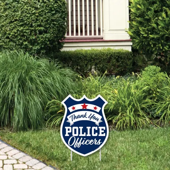 Big Dot of Happiness Thank You Police Officers - Outdoor Lawn Sign - First Responders Appreciation Yard Sign - 1 Piece {1}