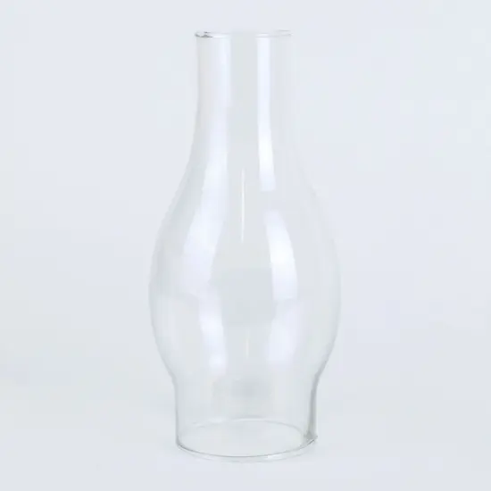 Clear Glass Lamp Chimney, Replacement Hurricane Globe Measures 2 7/8 Inch Diameter Base x 8 3/8 Inches High for Oil or Kerosene Lanterns {1}