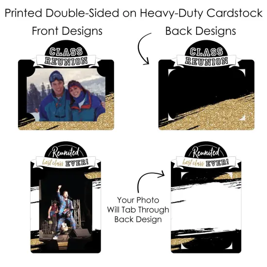 Big Dot of Happiness Reunited - School Class Reunion Party Picture Centerpiece Sticks - Photo Table Toppers - 15 Pieces {7}