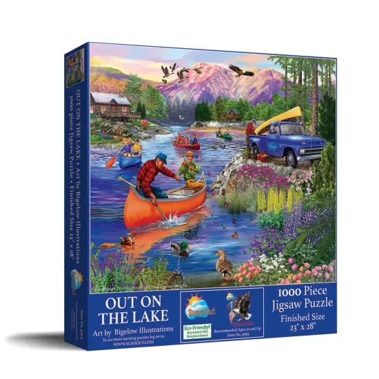 Sunsout Out on the Lake 1000 pc Jigsaw Puzzle 31913 {3}