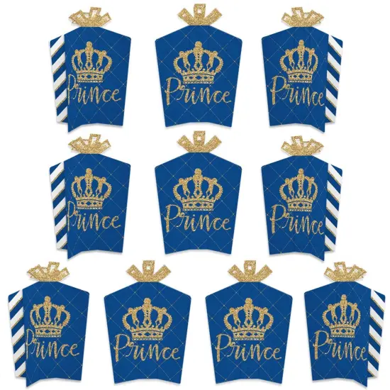 Big Dot of Happiness Royal Prince Charming - Table Decorations - Baby Shower or Birthday Party Fold and Flare Centerpieces - 10 Count {1}