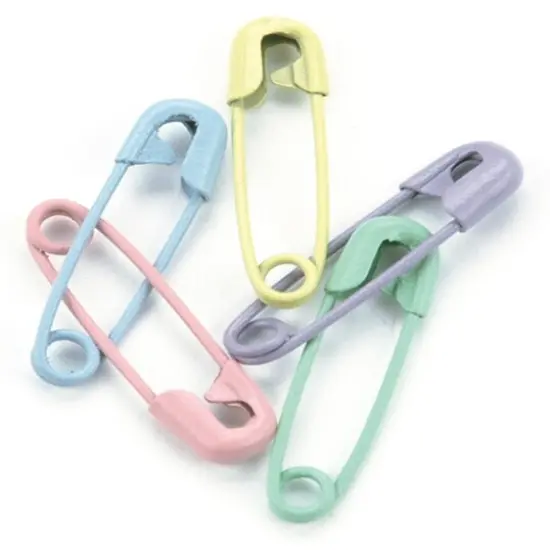 Mini Painted Safety Pins .75" 50/Pkg-Pastel {2}