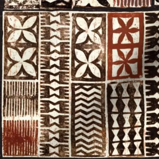 Various Fabrics by the Yard or Fat Quarter Brown, Mudcloth, Panpacific, Tapa, Tiki, Aloha, Hawaii, Fiji, Custom Printed Fabric by Spoonflower {7}